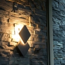 Modern Style LED Wall Sconce Metal Square Shape Wall Light for Courtyard