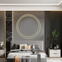Minimalism Style LED Wall Sconce Modern Style Metal Circle Wall Light for Living Room