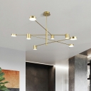 8-Light Ceiling Pendant Light Modern Style Starburst Shape Metal Chandelier Lights