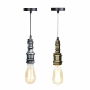 1-Light Lighting Pendant Industrial-Style Bare Bulb Shape Metal Ceiling Light