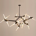 LED 20 Lights Contemporary Chandelier Lighting Fixtures Metal Living Room Pendants Lights