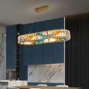 Modern Hanging Chandelier Crystal Material Chandelier Lighting Fixtures for Dining Room