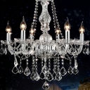 European Style Chandelier 6 Head Candle Shape Ceiling Chandelier for Living Room