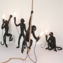 Rope Animal Pendants Lights Vintage Creative 1 Light Bedroom Hanging Light Fixtures