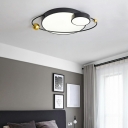Contemporary Flush Ceiling Light Macaron Style Ceiling Light for Bedroom Children's Room