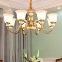American 8 Lights Transitional Chandelier Lamp Living Room Chandelier Lighting Fixtures