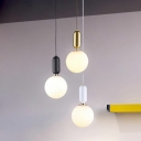 Postmodern Style LED Pendant Light Metal Glass Minimalism Hsnging Light for Dinning Room