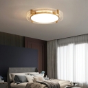 Northern Europe Metal Glass Ceiling Light for Bedroom Study and Hallway