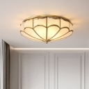 Creative Colonial Style Glass Ceiling Light for Bedroom Kitchen and Hallway