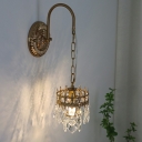  Modern Crystal Wall Mounted Light Fixture Minimalism Brass Living Room Creative Sconce Light Fixtures