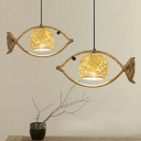 2-Light Pendant Lights Industrial Style Hancrafted Shape Rope Hanging Ceiling Light