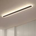 1-Light Ceiling Lamp Fixtures Modern Style Liner Shape Metal Flush Mount Lights