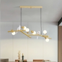 Nordic Creative Decorative Linear Chandelier for Bar Restaurant and Hallway