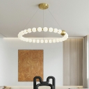 Contemporary Single Ring Chandelier Lighting Fixtures Globe-Shaped Suspension Pendant Light