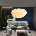 Modern Style Hanging Lights 1 Light Feather Hanging Light Kit for Living Room