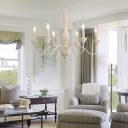 American Style Chandelier 6 Head Ceiling Chandelier for Bedroom Dining Room