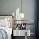 Modern Simple Drop Pendant Ball Shape Cement Down Lighting for Living Room Bedroom