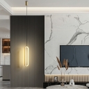 Oval Shaped LED Pendant Lighting Minimalist-Style Ceiling Fixture Lighting for Bedroom