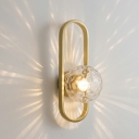 Creative Glass Metal Decorative Wall Sconce Light for Corridor Bedroom and Hall