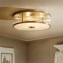 Colonial Style Glass Decorative Ceiling Light for Hotel Corridor and Bedroom