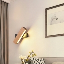 1-Light Sconce Light Fixtures Minimalist Style Rectangle Shape Wood Wall Lighting