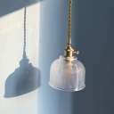 Glass 1 Light Industrial Hanging Ceiling Light Vintage Bedroom Down Lighting Pendant