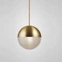 1 Ligh Globe Glass Hanging Lamp Modern Minimalism Bedroom Suspension Pendant