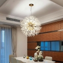 Modern Crystal Dandelion Shape Chandelier for Hotel Bedroom and Dining Room