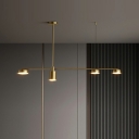 4 Lights Contemporary Geometric Lighting Chandelier Metal Cylinders ​Spotlight