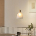 1 Light Flared Shade Hanging Light Modern Style Glass Pendant Light for Dining Room