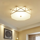 Creative Glass Ceiling Light Colonial Style Light for Hallway and Bedroom