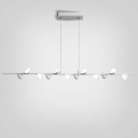 Contemporary Linear Island Chandelier Lights Metal and Acrylic Ceiling Pendant Light