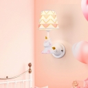 Children's Room Sconce Light Fixtures Cartoon Style 1 Light Wall Mounted Lighting for Bedroom