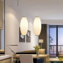 Modern Style LED Pendant Light Minimalism Style Metal Fabric Hanging Light for Dinning Room