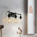 Industrial Style Wall Mounted Vanity Lights Glass Vanity Lighting Ideas for Bathroom