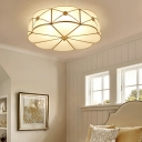 6-Light Flush Mount Chandelier Traditional Style Clover Shape Metal Ceiling Lighting