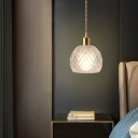 Globe Crystal 1 Light Modern Clear 1 Light Hanging Ceiling Light Elegant Bedroom Pendants Light Fixtures