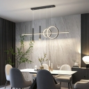LED Lights Modern Chandelier Lighting Fixtures 5 Light Metal Minimalism Hanging Pendant for Dinning Room