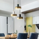 Modern Simple Drop Pendant Cement Material Suspension Pendant for Living Room