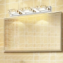 3-Light Wall Sconce Lights Modern Style Rectangle Shape Crystal Vanity Lighting