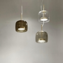 Modern Style LED Pendant Light Nordic Style Minimalism Glass Hanging Light for Bedside Coffee Shop