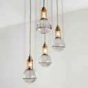 Nordic Minimalist Crystal Ball Pendant Light for Hotel Bedroom and Dining Room