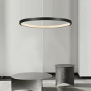 1-Light Island Light Fixture Modern Style Ring Shape Metal Pendant Lighting Fixtures