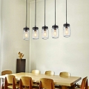 Industrial Hanging Lamp Kit Glass Hanging Pendant Lights for Bedroom Dining Room