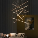 9 LIghts LED Chandelier Lighting Fixtures Metal Modern Black Hanging Chandelier for Living Room