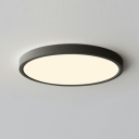 Black Flush Ceiling Light Round Shade Simplicity Style Acrylic Led Surface Mount Ceiling Lights for Living Room