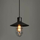 1-Light Hanging Light Fixtures Industrial Style Cone Shape Metal Pendant Lighting