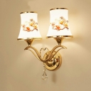 2 Lights Wall Mounted Light Fixture Traditional Wall Mounted Mirror Front for Bathroom