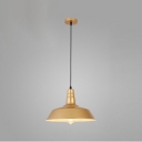1-Light Hanging Pendant Light Industrial Style Cone Shape Metal Ceiling Lamp