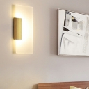 Modern Flush Mount Wall Sconce 1 Light Warm Light Wall Lighting Ideas for Bedroom